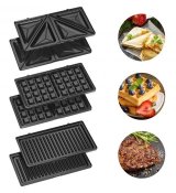 Clatronic ST/WA 3670 sandwichtoaster 800 W Sort, Rustfrit stl #4