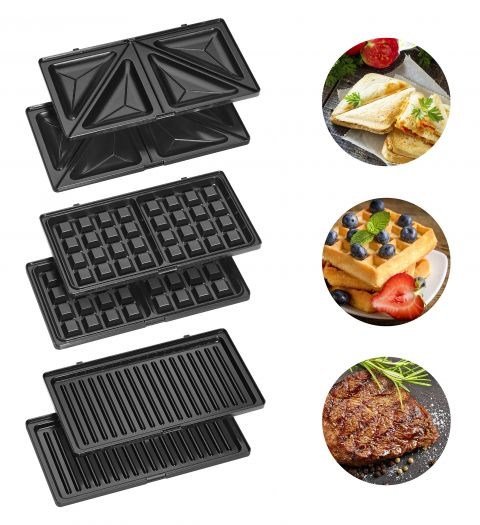 Clatronic ST/WA 3670 sandwichtoaster 800 W Sort, Rustfrit stl #4