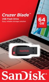 SanDisk Cruzer Blade USB-ngle 64 GB USB Type-A 2.0 Sort, Rd #7