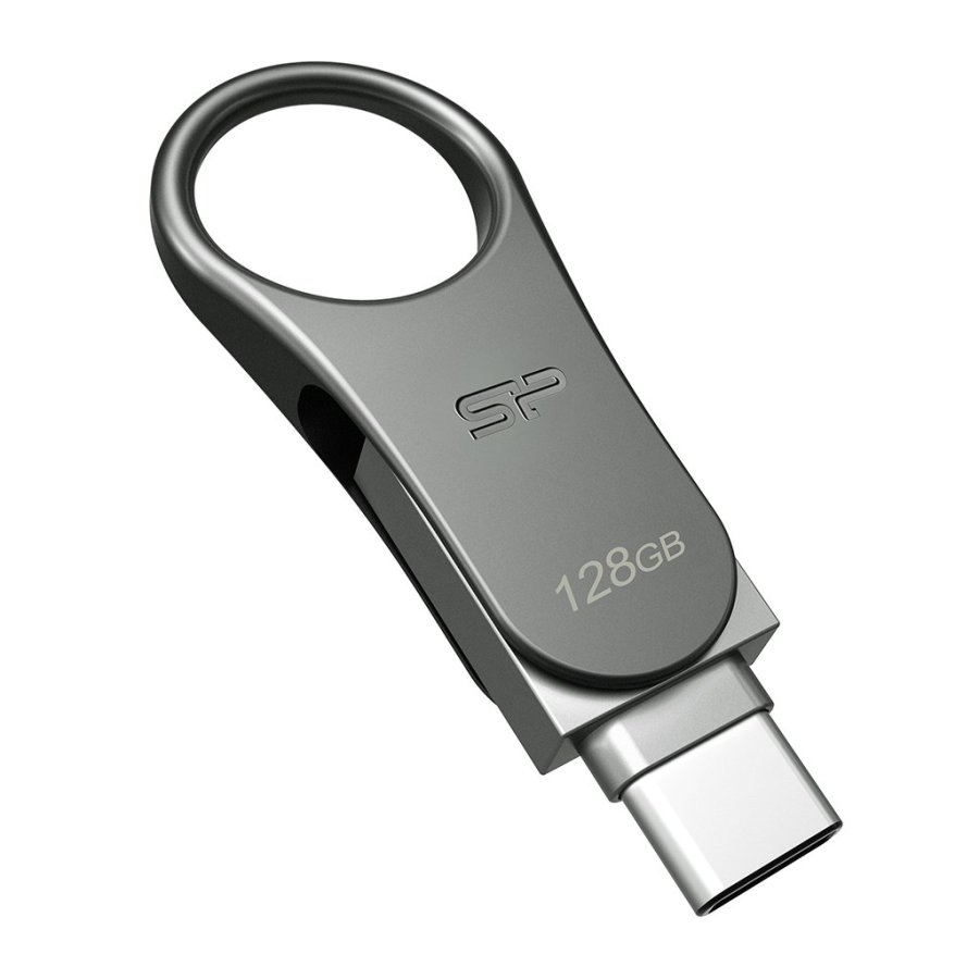 Silicon Power Mobile C80 USB-hukommelsespind 128 GB USB Type-A / USB Type-C 3.0 (3.1 Gen 1) Titanium #3