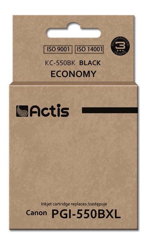 Actis KC-550Bk Blk (erstatning for Canon PGI-550BK; Standard; 23 ml; sort) #1