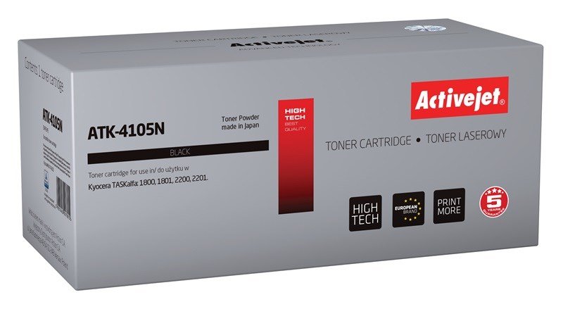 Activejet Tonerpatron ATK-4105N (Kyocera erstatning TK-4105; Supreme; 15000 sider; sort) #1