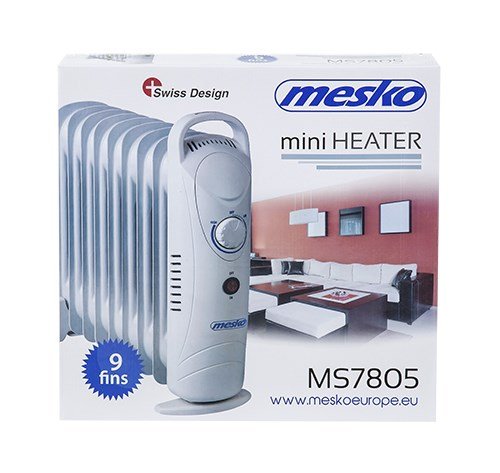Mesko Home MS7805 Indendrs Hvid 1000 W Olie elektrisk omrdevarmer #6