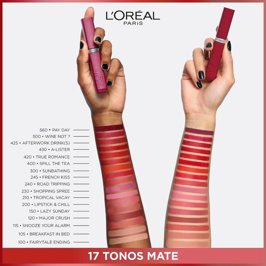 Flydende lbestift L'Oreal Make Up Infaillible Matte Resistance Spill the Tea N 400 (1 enheder) #7