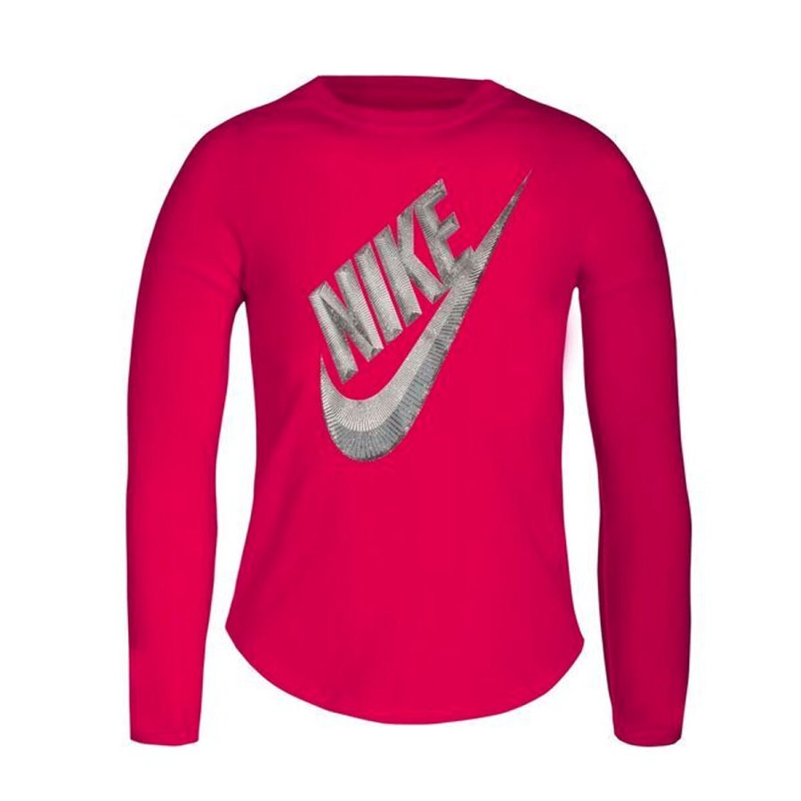 Lang�rmet T-shirt til B�rn Nike C489S-A4Y Pink #1