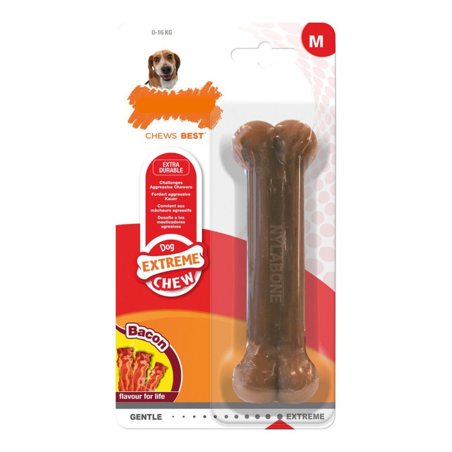 Hund Bidering Nylabone Dura Chew Bacon Strrelse M Nylon #1
