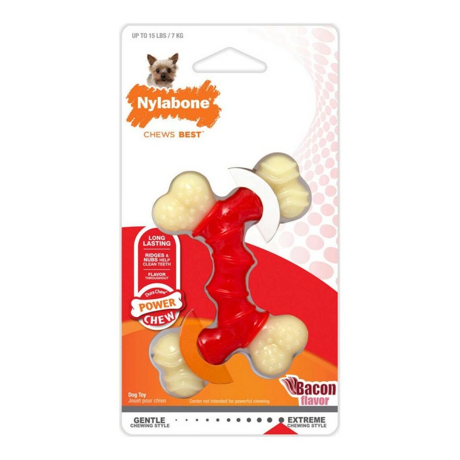 Hund Bidering Nylabone Extreme Chew Dobbelt Bacon Strrelse M Nylon Termoplastisk #1
