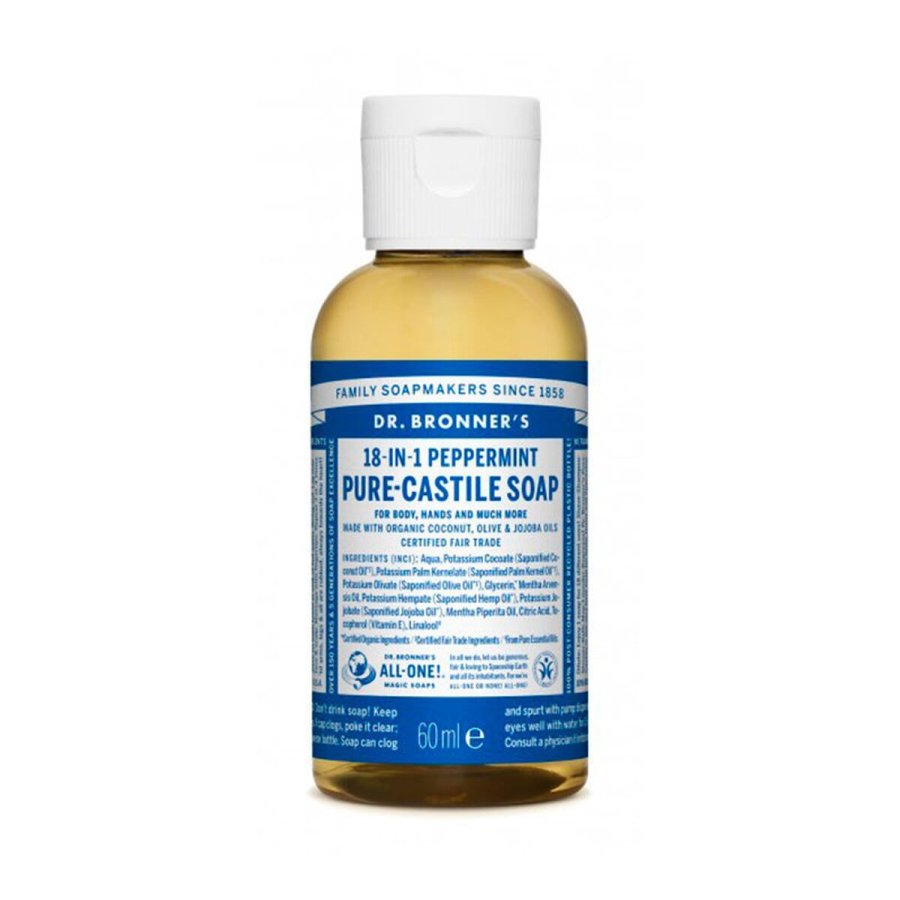 Flydende sbe Dr Bronner's 18 in 1 Peppermint 60 ml #1