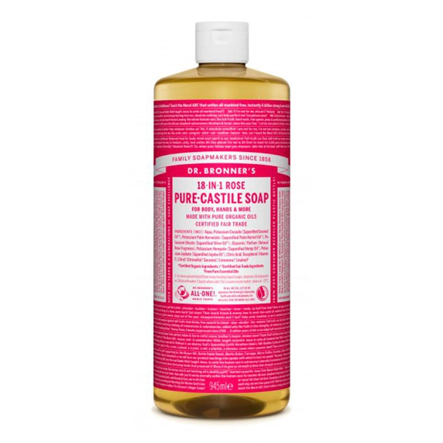Flydende sbe Dr Bronner's 945 ml Roser #1