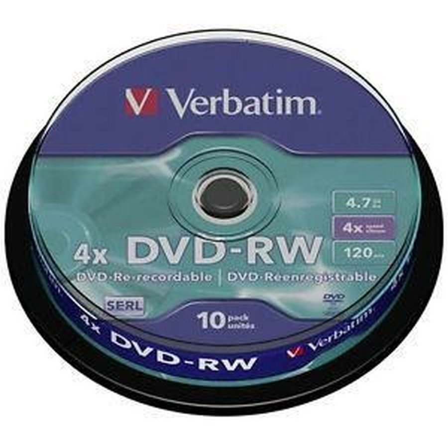 DVD-RW Verbatim DVDVER00072B 10 enheder #1
