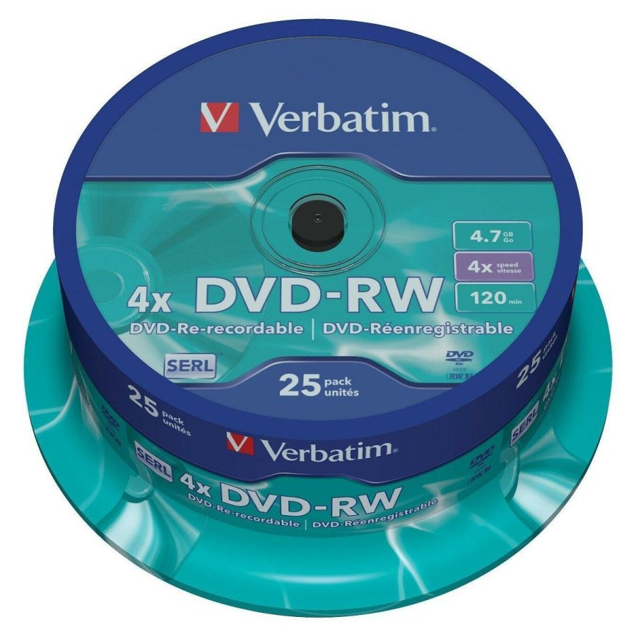 DVD-RW Verbatim    25 enheder Multifarvet 4,7 GB 4x #1