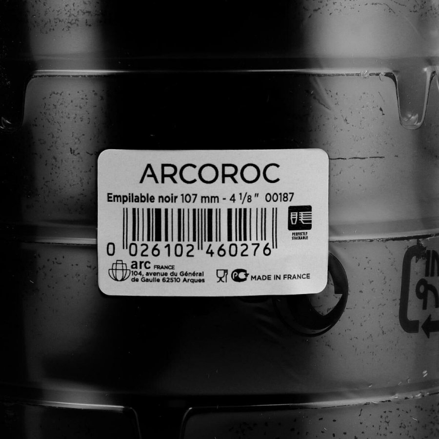 Askebger Arcoroc   6 enheder Kan stables St Sort Glas 10,7 cm #2