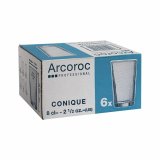 Glas Arcoroc Conique Gennemsigtig Glas (6 enheder) (8 cl) #1