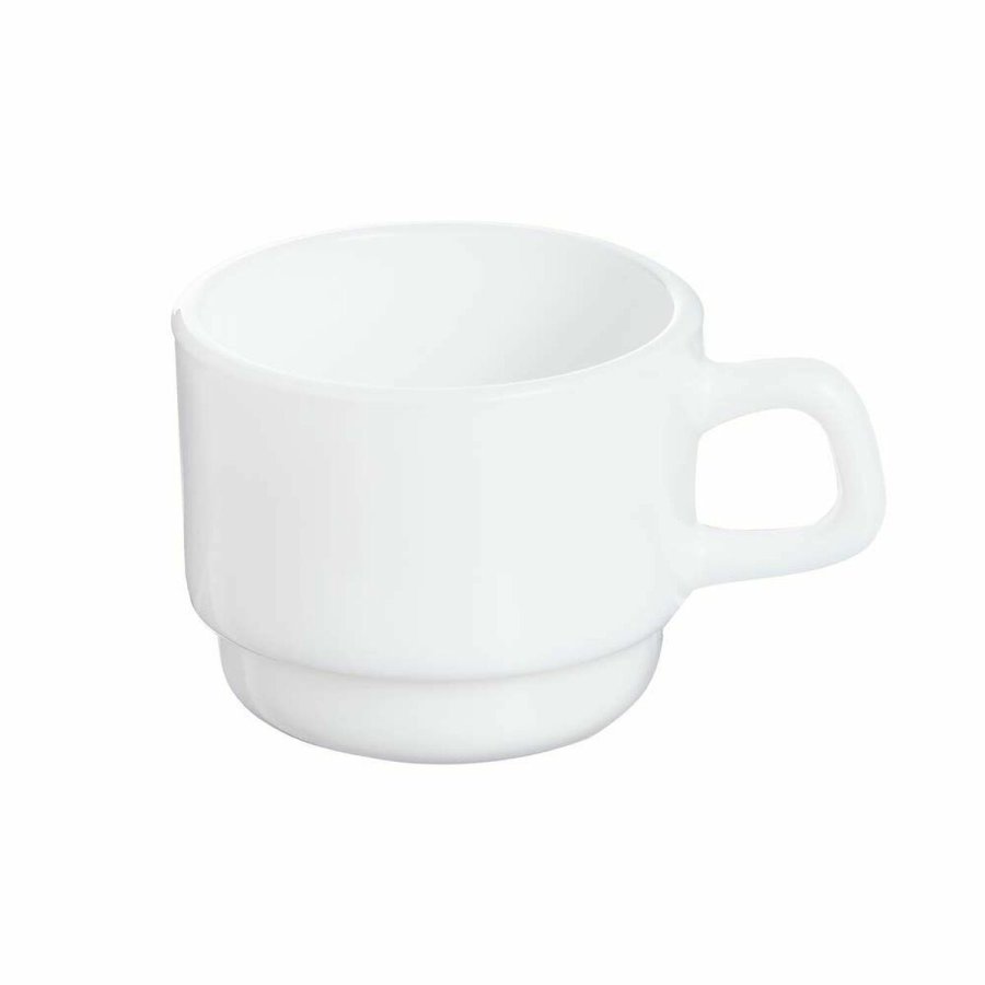 Dele kaffekopst Arcoroc Restaurant Hvid Glas 80 ml (12 enheder) #1
