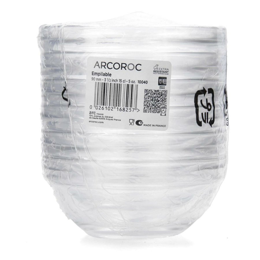 Snackskl Arcoroc 55391 Hvid Glas 14-9 cm 6 Dele #4