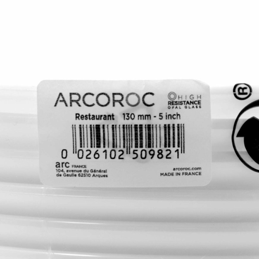 plade Arcoroc 22522 Hvid Glas 23,5 cm (6 uds) #4