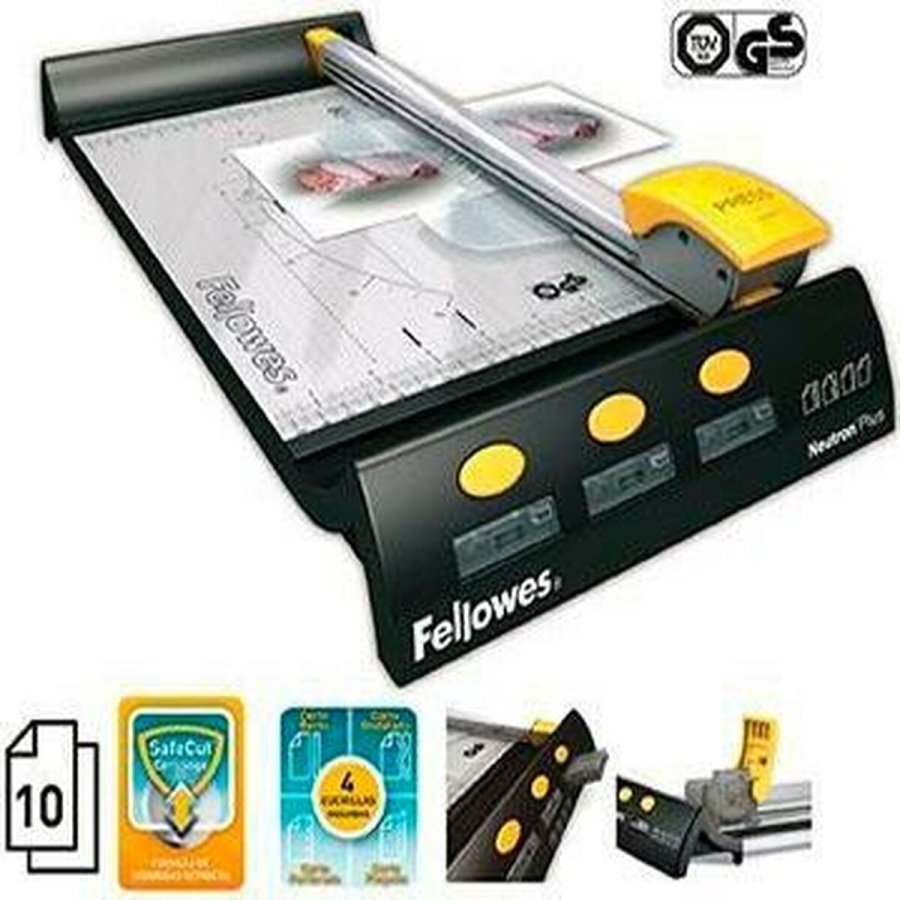 Rulle-saks Fellowes Neutron Plus Sort Gr� #5