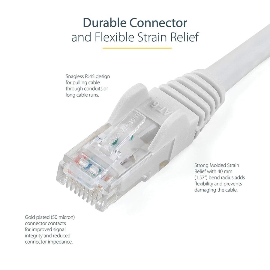 UTP kategori 6 stift netvrkskabel Startech N6PATC7MWH Hvid 7 m #7