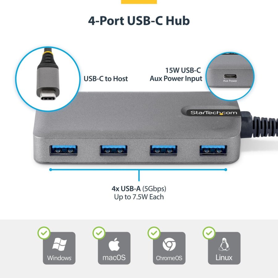 USB Hub Startech 5G4AC-USB-C-HUB Gr #7