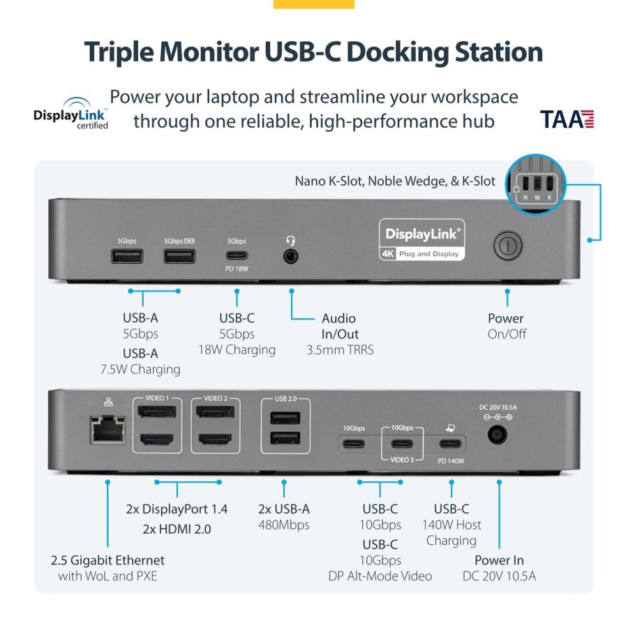 USB Hub Startech DK30C2DPEPRUE Gr #2