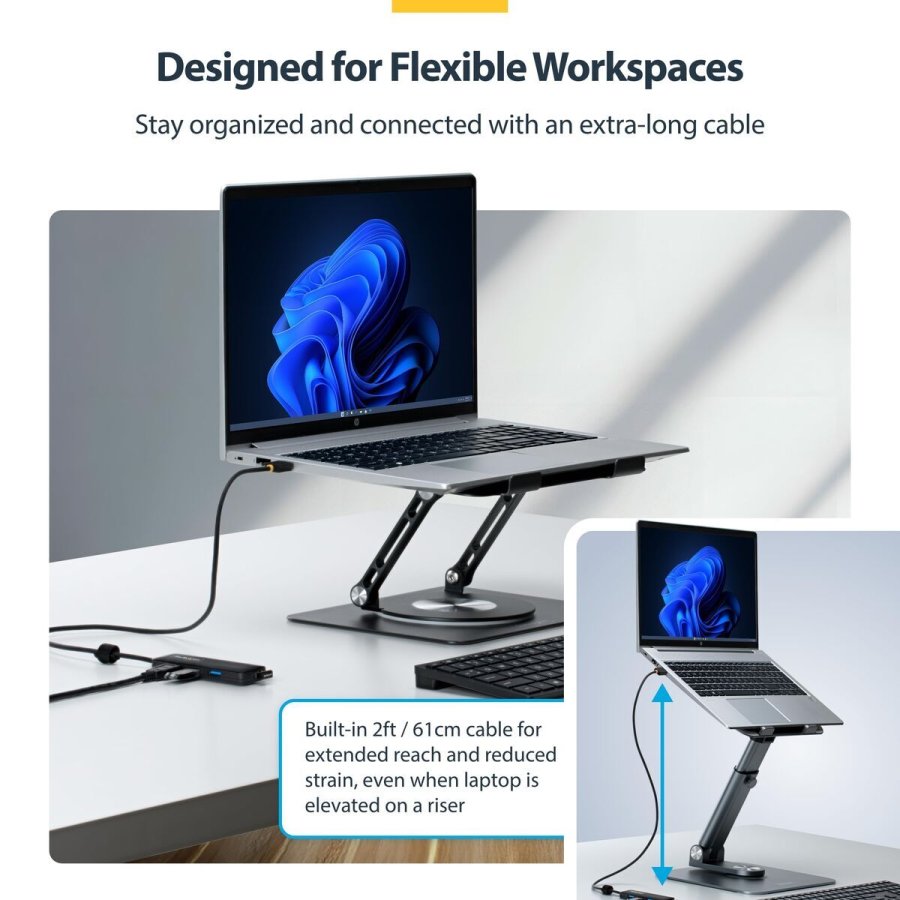 USB Hub Startech H5A4A-USB-HUB-2 Sort #7