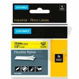 Lamineret tape Dymo Nylon Flexible IND Multifarvet Sort/Gul #1