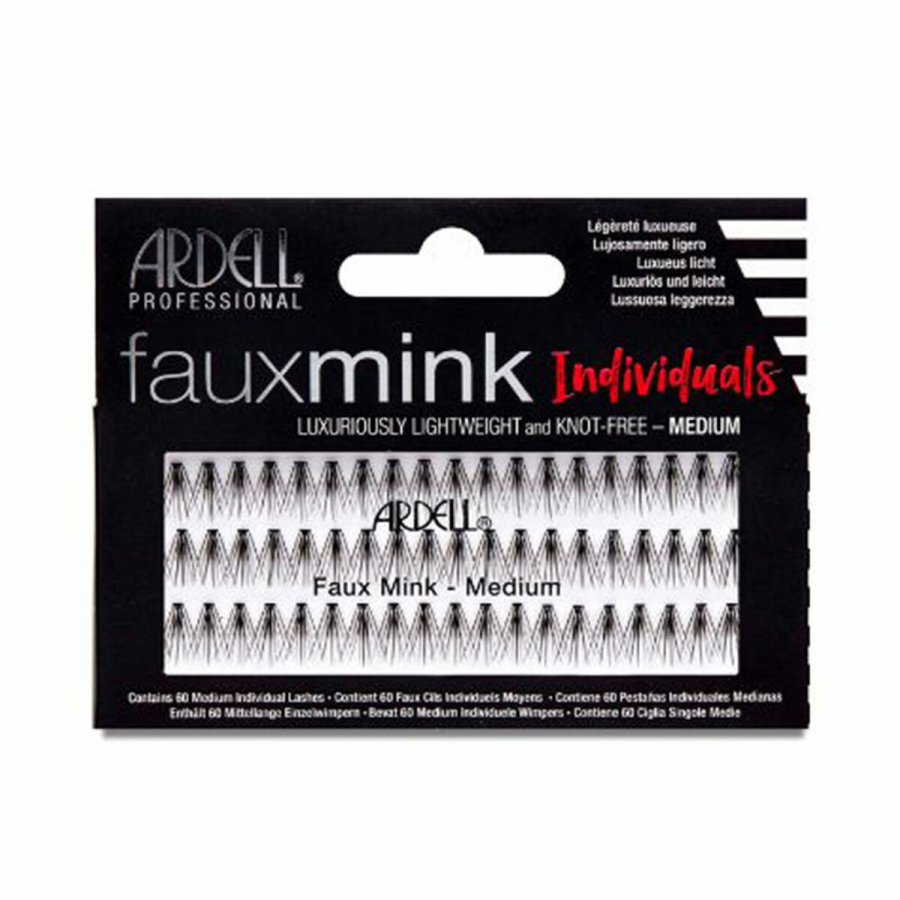 St med falske jenvipper Ardell Medium Sort Individuel 60 Dele #1