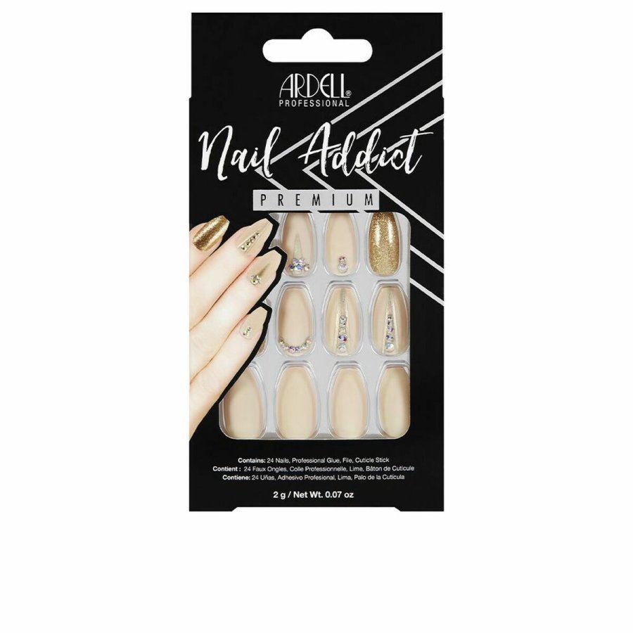 Falske negle Ardell Nail Addict Nude Jeweled (24 pcs) #1