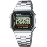 Unisex ur Casio A168W-1 Sort Slvfarvet ( 36 mm) #1