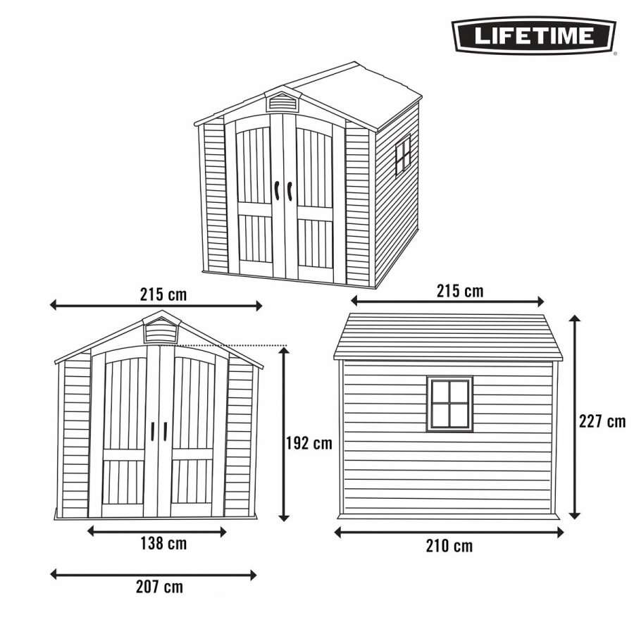 Hytte Lifetime 215 x 227 x 215 cm Gr� #4