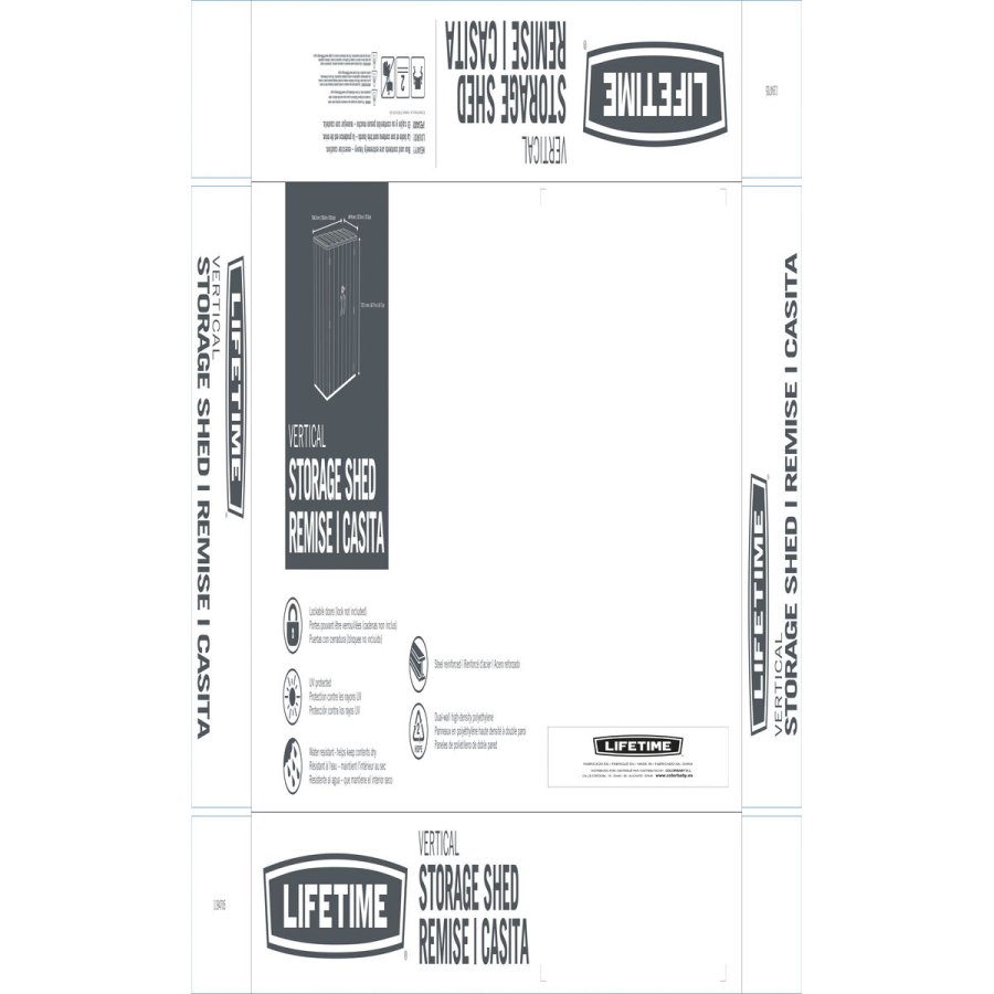 Skab Lifetime 60209 Udvendig Vertikalt 136 x 172 x 70 cm St�l Plastik #5