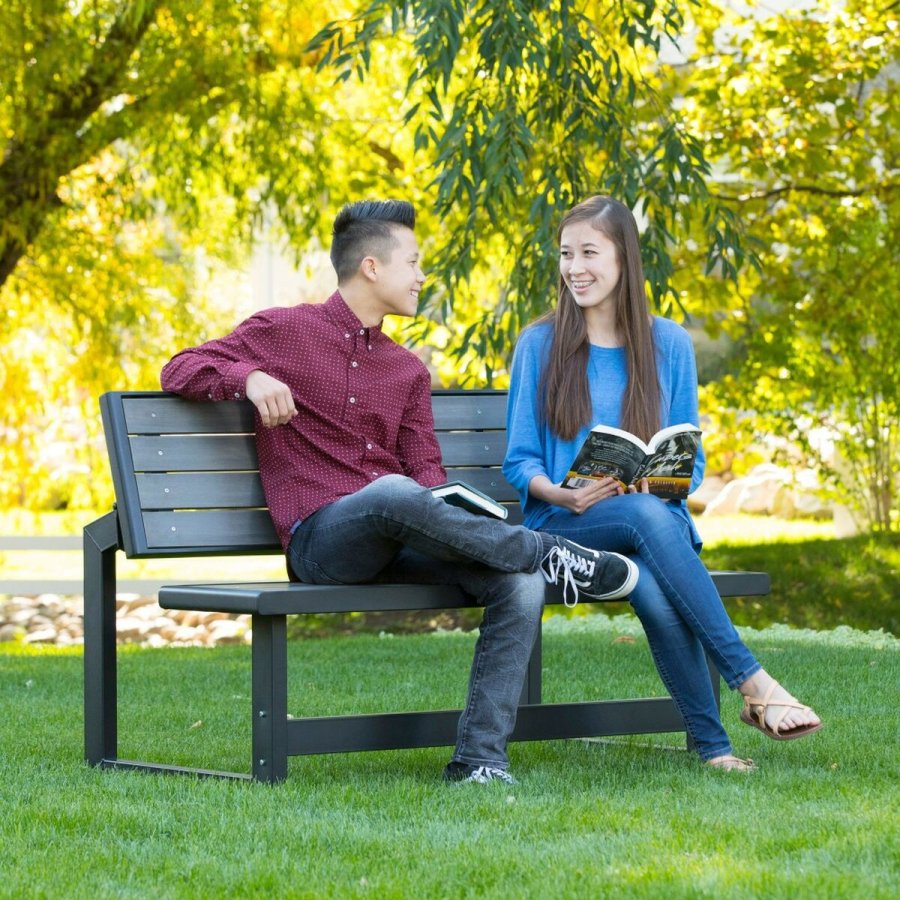 B�nk med rygl�n Lifetime Bord Gr� Convertible #5