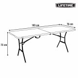 Sammenklappeligt bord Lifetime Sort 183 x 73 x 76 cm #4