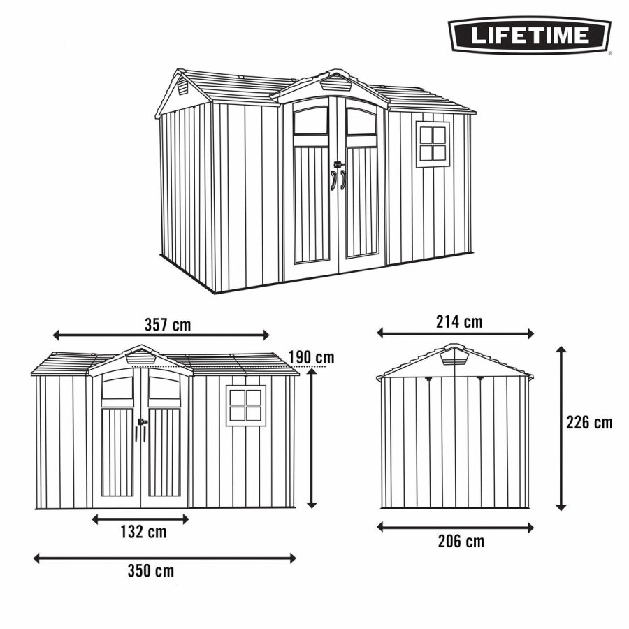 Hytte Lifetime 356 x 225 x 213 cm Gr� #4