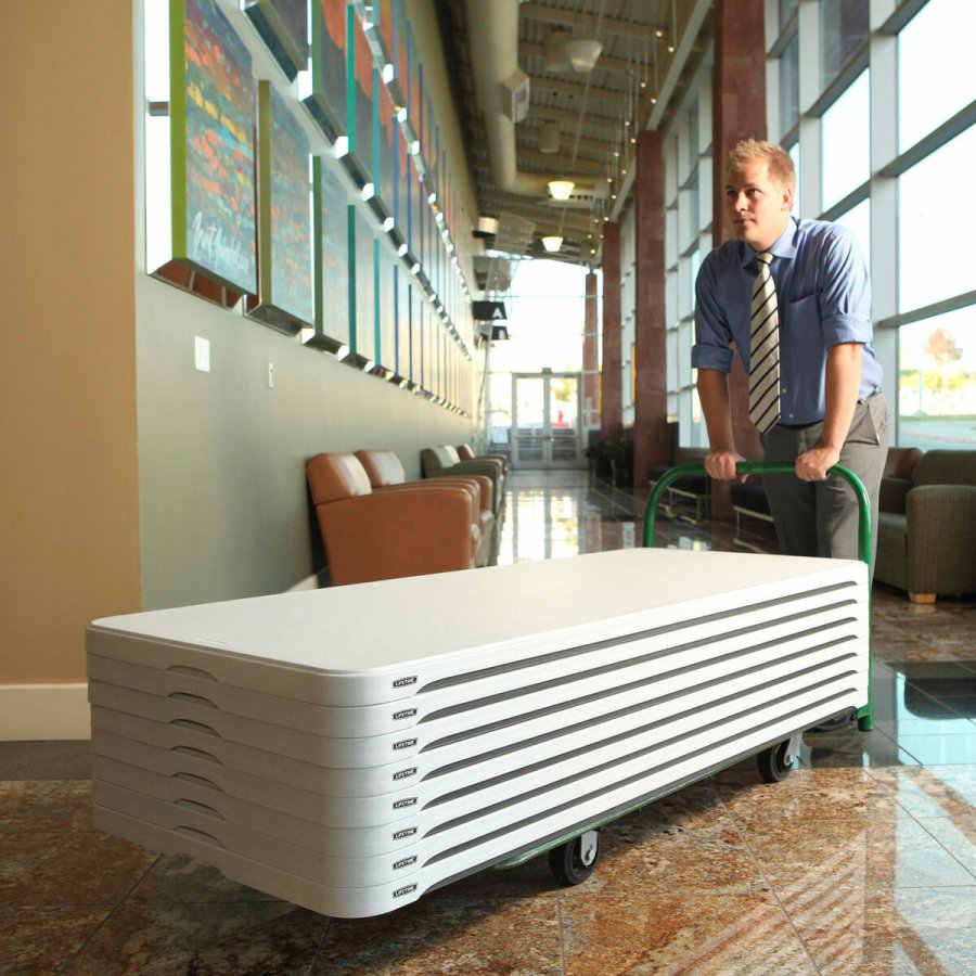 Sammenklappeligt bord Lifetime Hvid 244 x 74 x 76 cm #5