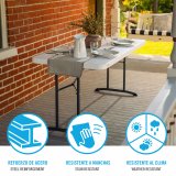 Sammenklappeligt bord Lifetime Hvid 152 x 74 x 76 cm #5