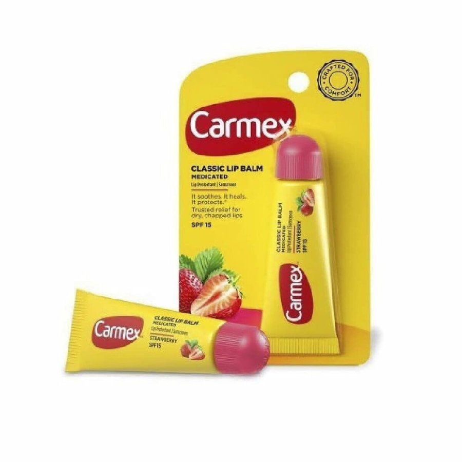 Fugtgivende lbepomade Carmex Carmex Strawberry Gul Rd #2