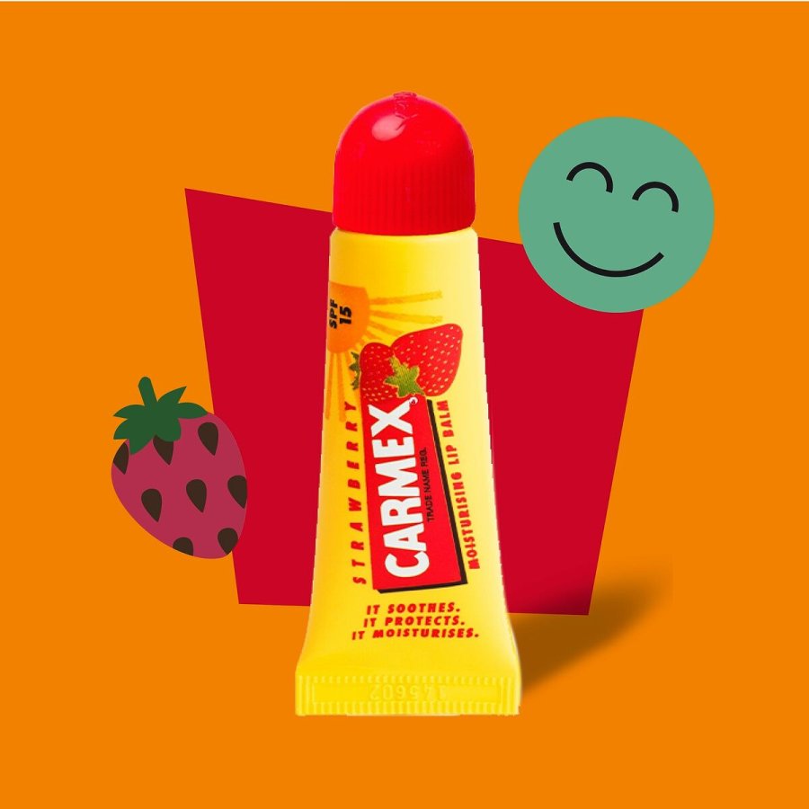 Fugtgivende lbepomade Carmex Carmex Strawberry Gul Rd #3