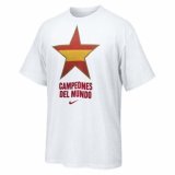 Kortrmet T-shirt til Mnd Nike Estrella Espaa Campeones del Mundo 2010 Hvid #1