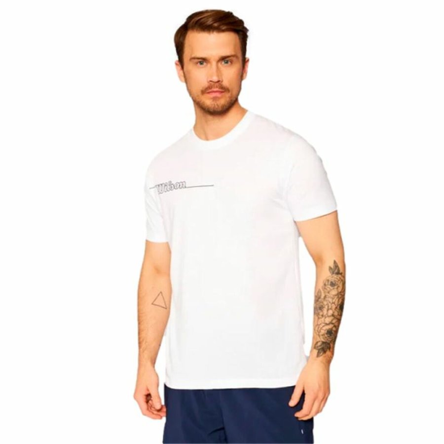 Kort�rmet Sport T-shirt Wilson Team II Teach Hvid #2
