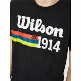 Kortrmet T-shirt til Mnd Wilson Wilson Script 14 Sort #3