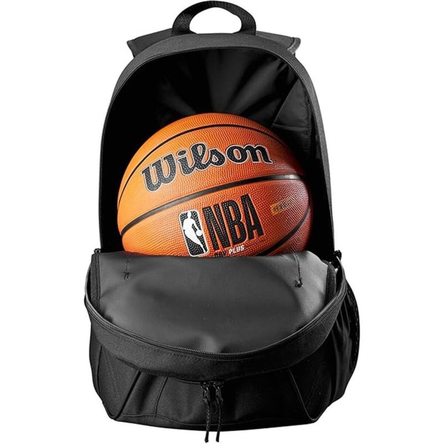 Casual Rygs�k Wilson NBA Team Backpack Sort Gylden Sportslig #5