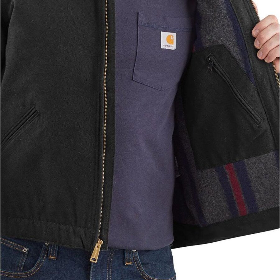 Sport Jakke til M�nd Carhartt Duck Detroit Sort #3