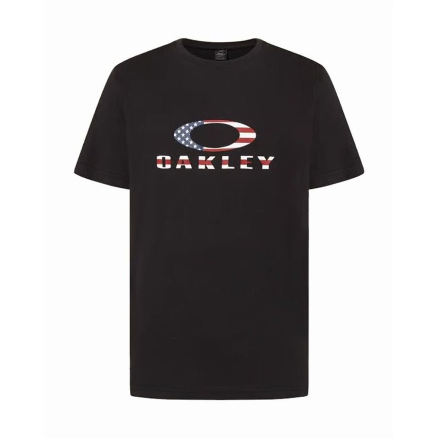 Kort�rmet T-shirt til M�nd Oakley O Bark 2.0 Sort #1