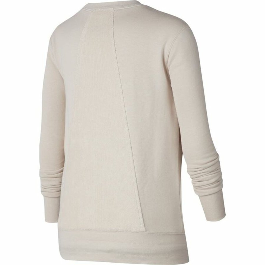 Sweatshirt uden htte til piger Nike Heritage Beige #2