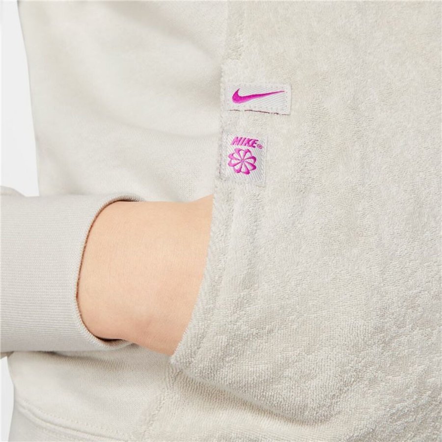 Sweatshirt uden htte til piger Nike Heritage Beige #5