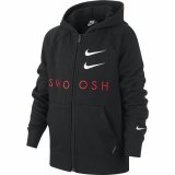 Sportsjakke til brn Nike Swoosh Sort #1