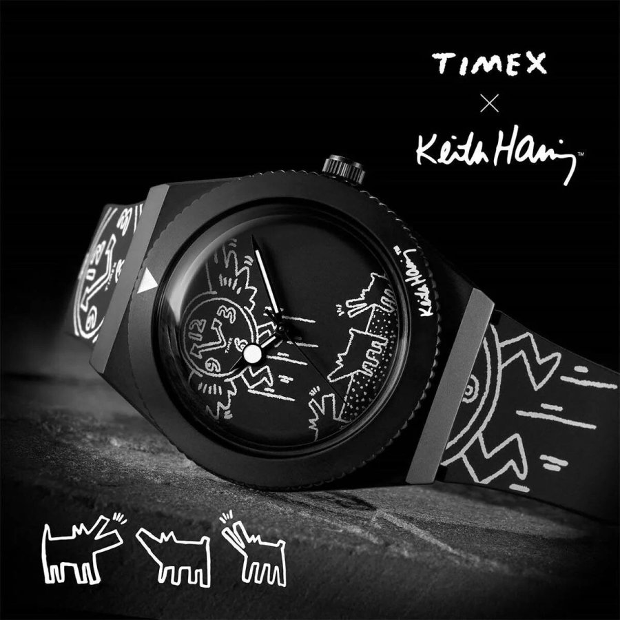 Herreur Timex Q X KEITH HARING SPECIAL EDT. Sort ( 38 mm) #2