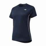 Kort�rmet T-shirt til M�nd New Balance Accelerate M�rkebl� #2