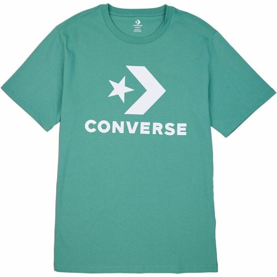 Unisex Kortrmet T-shirt Converse Standard Fit Center Front Large Grn #1